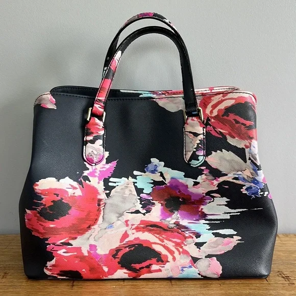 Kate Spade Black and Pink Floral Shoulder Bag - Picture 3 of 16